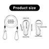 4Pieces Stainless Steel Locking Cables with Double Hook Design Wire Rope for Outdoor Furniture Bikes Motorcycles Garden