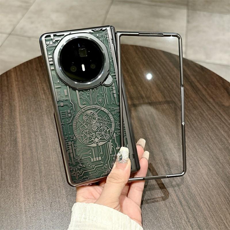 

For Honor Magic V3 5G Case Lens Frame Kickstand Mechanical Legend PC Phone Cover A