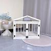 Solid Wood Transparent Kennel Small Dog Enclosure Luxury Pet Villa House Indoor-outdoor Dog House Crate Waterproof Pet Products