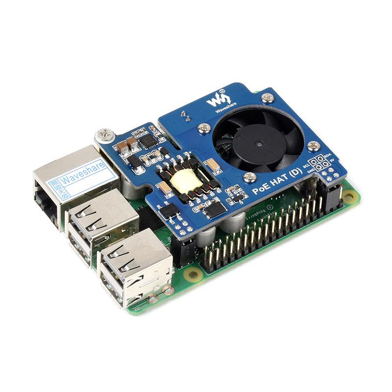 Waveshare PoE Ethernet Power Board for Raspberry Pi, 802.3af Standard, Case-Installable