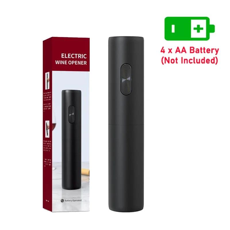 Cordless Automatic Wine Bottle Opener Battery Operated Spiral Corkscrew with One-Click Button Easy Cork Removal for Home Kitchen Bar Restaurant Use