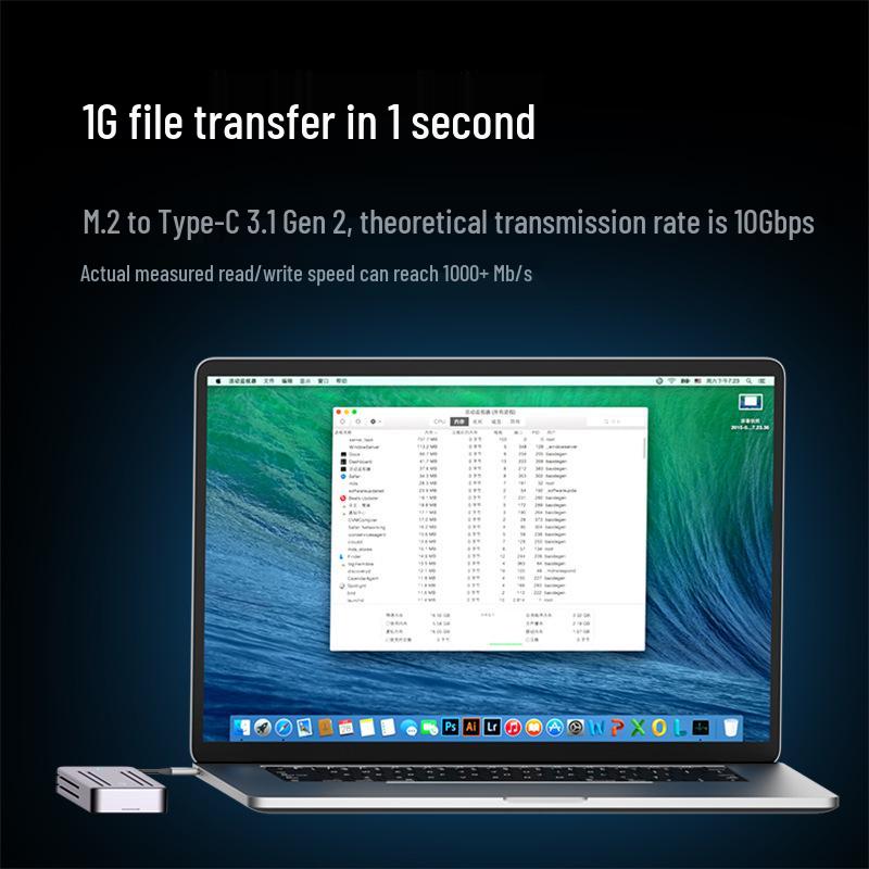 JiaYi i9GTR M.2 NVME Aluminum Type-C 3.1 Gen 2 Mobile Hard Drive Enclosure