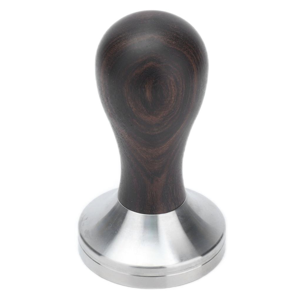 53mm Kaffeepulver Tamper Edelstahl Kaffeehammer mit Holzgriff für Zuhause Büro