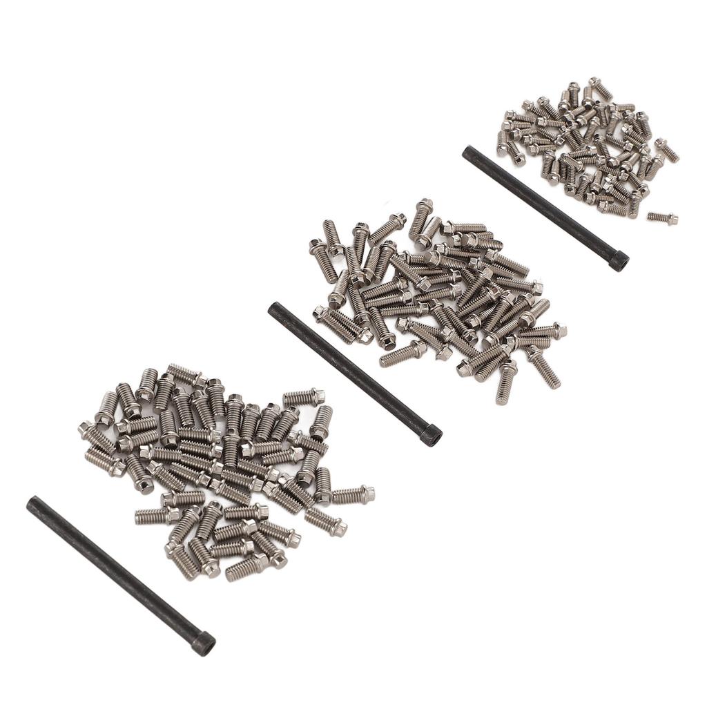 150 Stück RC Radnabenschrauben M2 M2.5 M3 Edelstahl RC Felgenschrauben-Set für 18 110 112 116