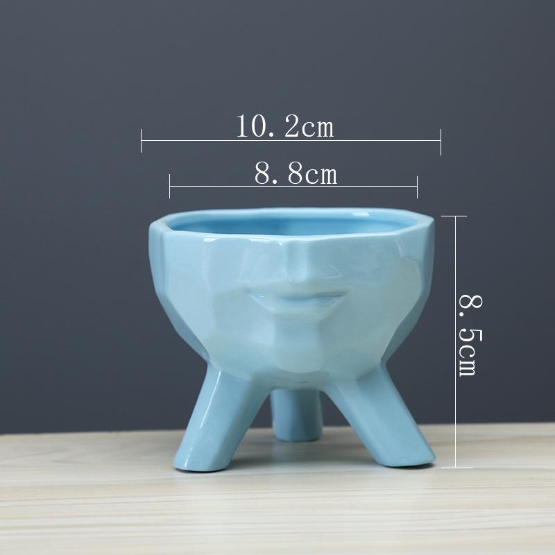 Simple And Creative White Succulent Flower Pot, Home Gardening Plant Ceramic Flower Pot Container