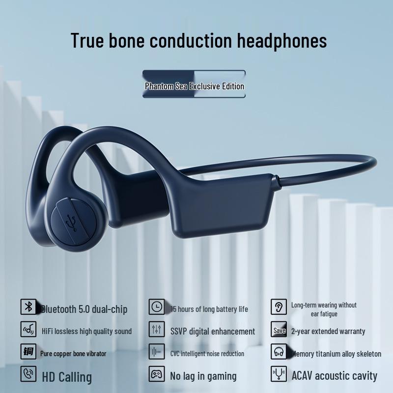 Waterproof Bluetooth Bone Conduction Sports Headset with Long Battery Life
