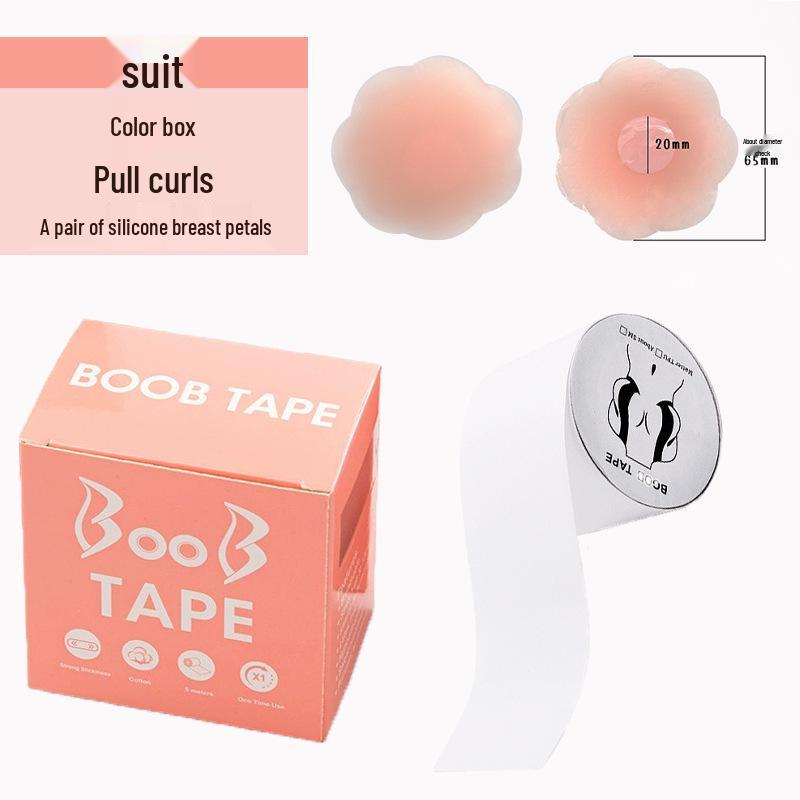 Elastic Fabric Breast Lift Tape: Transparent, Breathable, Cuttable, Anti-Sweat, Sports-Ready Bra Pads for Women.
