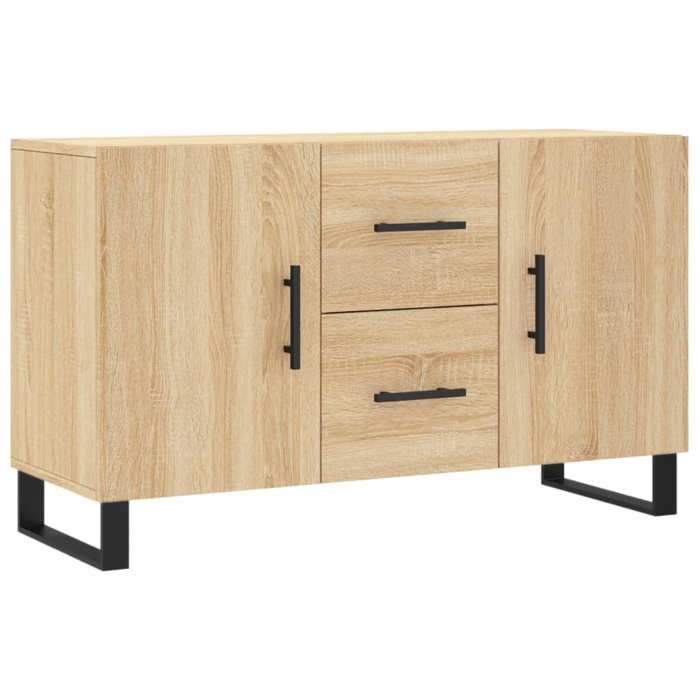 VidaXL Buffet, Armoire de Rangement avec Pieds, Meuble de Rangement, Organisateur Salon Salle de Séjour, Moderne, Chêne 828199