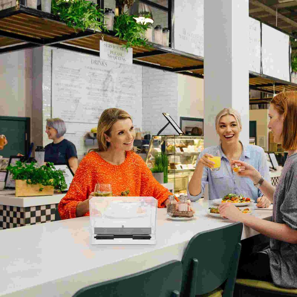 Clear Restaurant Coffee Stirrer Box Pressing Straw Container Pressing Straw Dispenser Straw Bulk Storage Box Drinking Straw Case