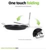 Portable Non-Stick Iron Frying Pan for Outdoor Camping and BBQ