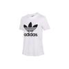 Adidas Originals Trefoil Tee White Letter Print American Vintage Short Sleeve T-Shirt Women Tops CV9889