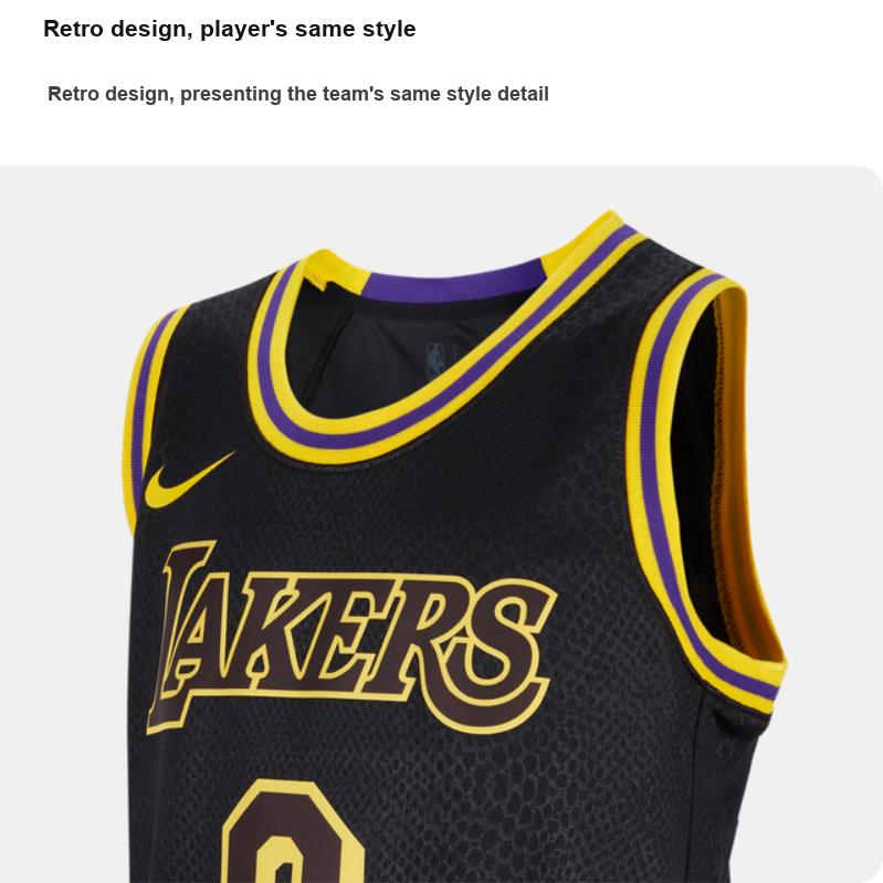 Nike FW23 Mamba Series City Edition Childrens Basketball Jersey Kids Basketball Jersey Black FZ9862-010