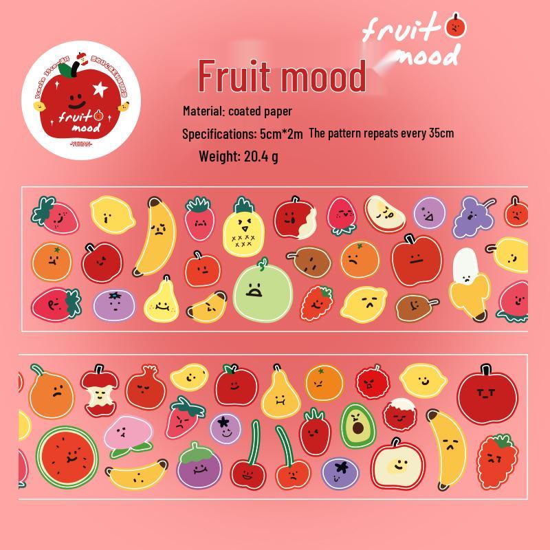 Yuxian Cute Expression Die-Cut Tape for Journals & Diaries – Decorative and Adorable Mood Patterns