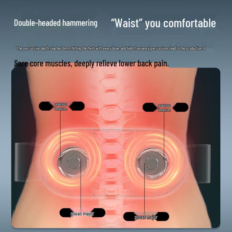 HEZHENG Dual-Head Percussive Waist Massager