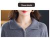 Women's Short Cardigan Sweater - 2025 Spring/Autumn Fashion, Loose Knitted Zipper Jacket for Moms