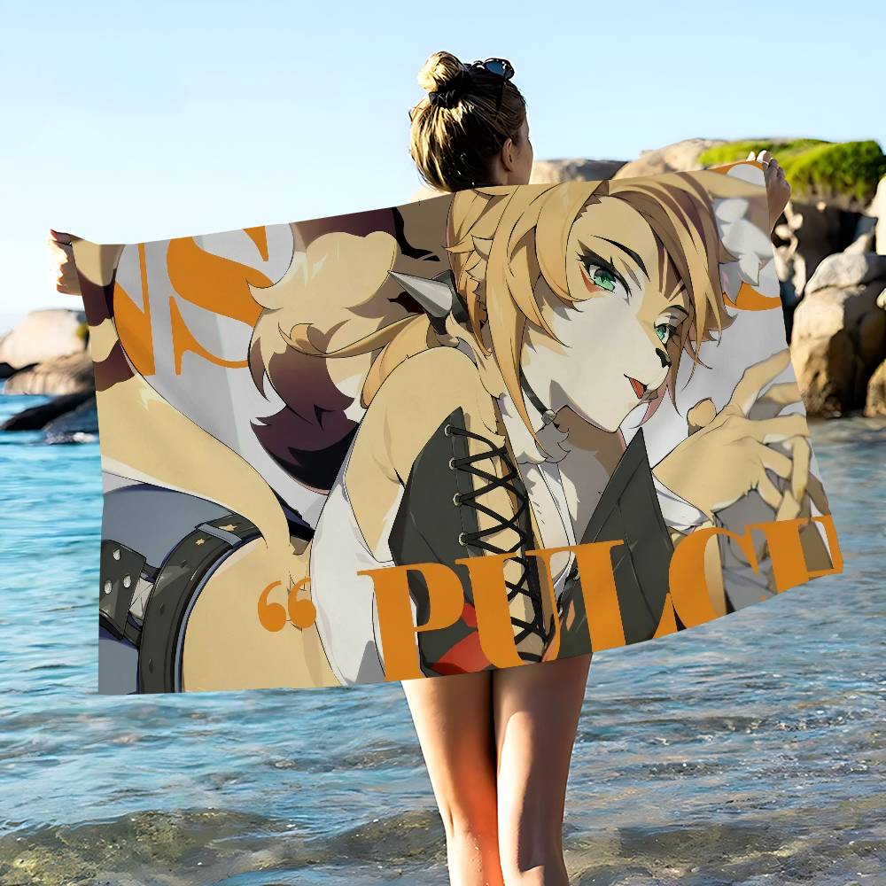 ZZZ Gaming Hoshimi Miyabi Große Mikrofaser Strandtücher Schnelltrocknendes Handtuch Sandstrandtücher Poolhandtuch für Reisen Schwimmbad Yoga