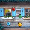 Garden Decoration Statue Cute Metal Ladybugs Outdoor Wall Sculpture Kindergarten Decoration with Small Insects Home Decor