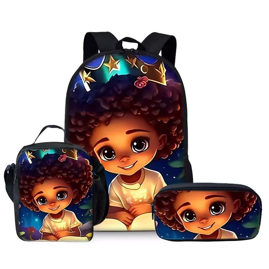 Kids DIY Backpack for Girls, Large Capacity Lightweight Student Bookbag, Kindergarten Lunch Bag Pencil Case