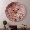 Vintage Wood Clock Hanging Wooden Ornament  Room Wall Decoration