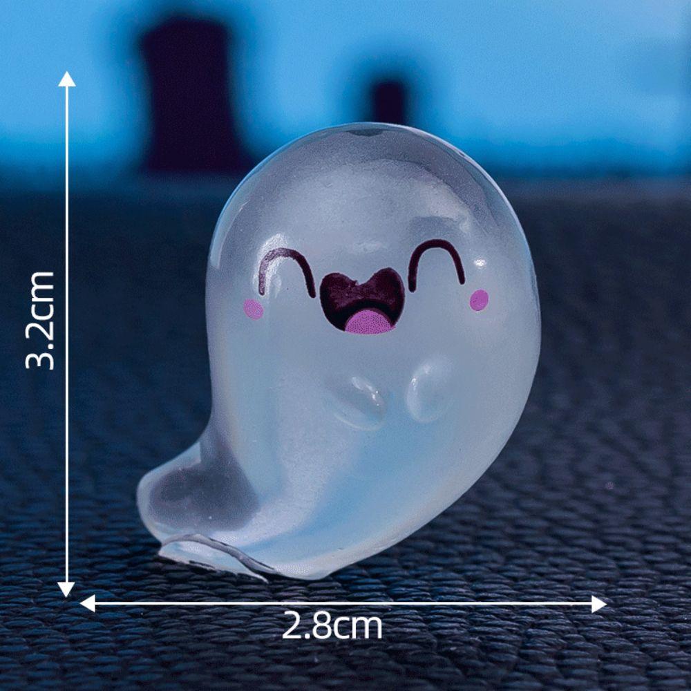 10pcs Ghost Doll Toy Mini Luminous Ornament DIY Halloween Ornament  Lawn Yard Garden