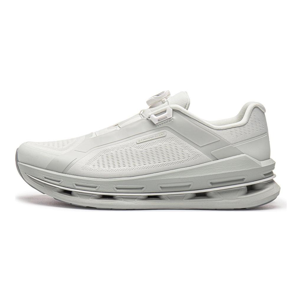 Li Ning Cushioning Abrasion Resistant Low top Casual Shoes Men's White Birch Gray AZGW229-4