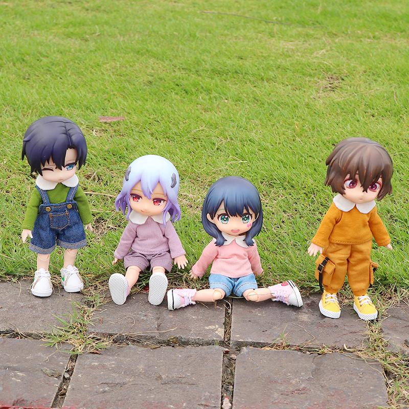 Yeni ob11 bebek kıyafetleri Kapüşonlu tişört Uzun kollu T-shirt obitsu11, GSC, molly, 1/12 bjd bebek kıyafetleri bebek aksesuarları için