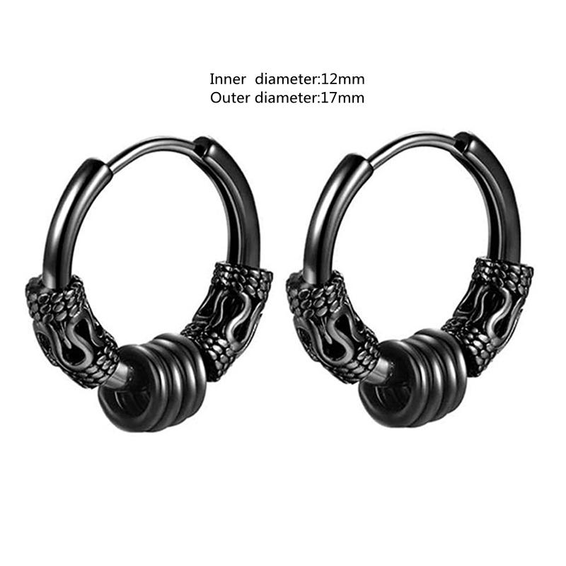 Gothic-Ohrringe mit Totenkopf, Geisterkopf, hypoallergene Ohrringe, cooler Punkrock-Trendschmuck für Herren