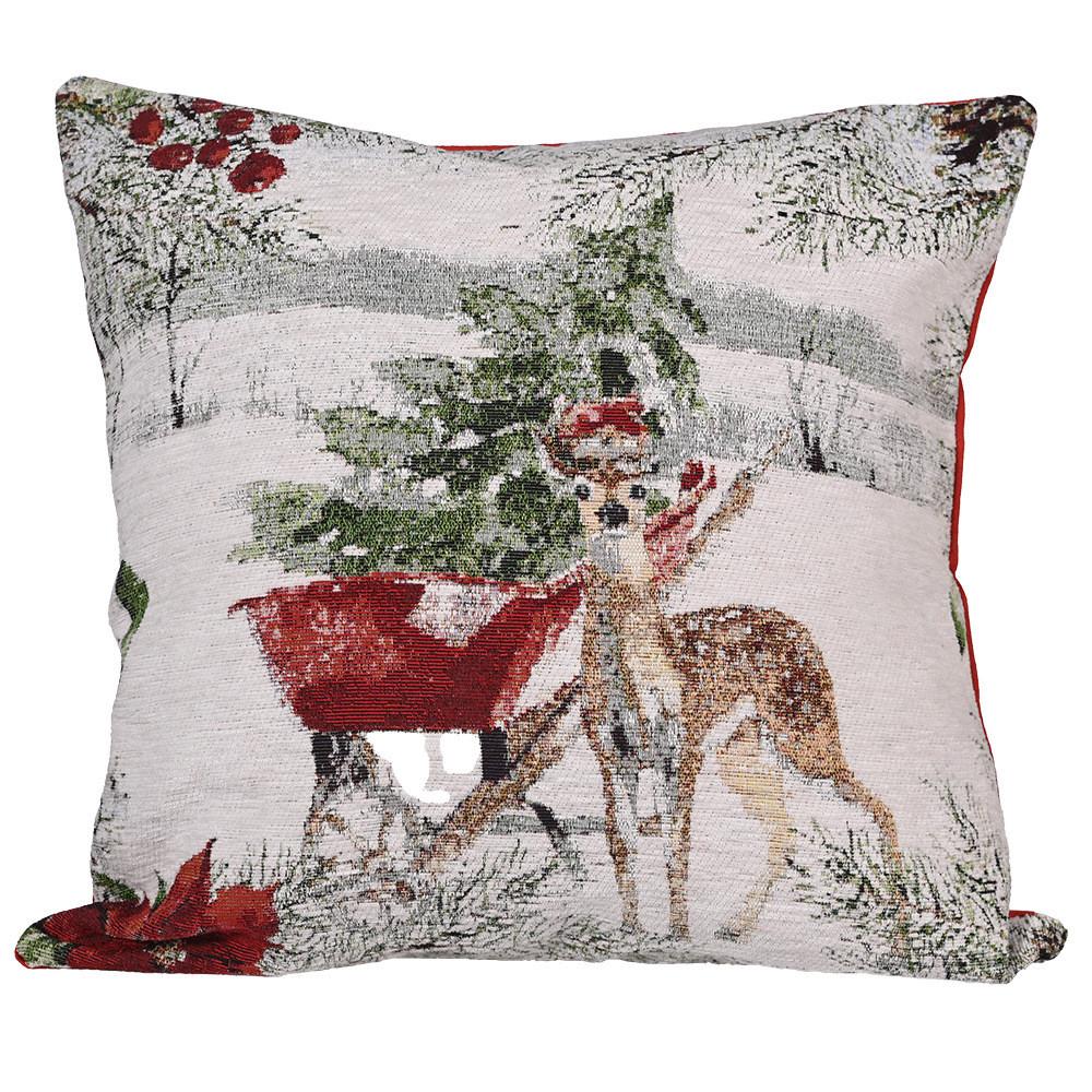 Cozy Christmas Decorative Pillow Cover With Rustic Knit Design For Festive Atmosphere