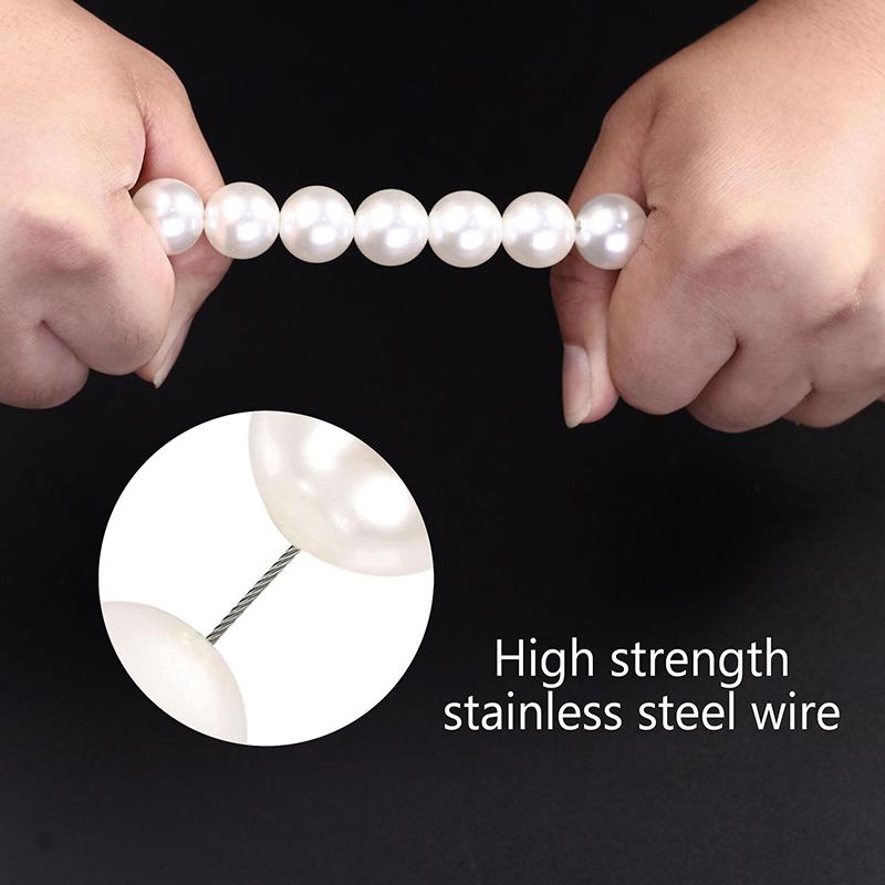 Cute 100-120Cm Purse Pearl Strap Beaded Chain Replacement Bag Pearl Chain Diy Bag Accessory Handbag