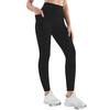 Hohe Taille Lockere Yogahose mit Taschen Schwarz Damen Jogginghose Tasche Yogahose Locker Bequem Fitnesshose Schwarz