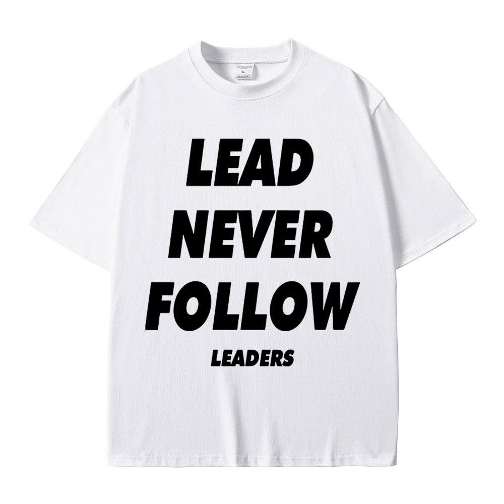 Rapper Chief Keef Lead Never Follow Leaders T Shirts Men Women Fashion Hip Hop Vintage T-shirt Cotton Casual Oversized T-shirts