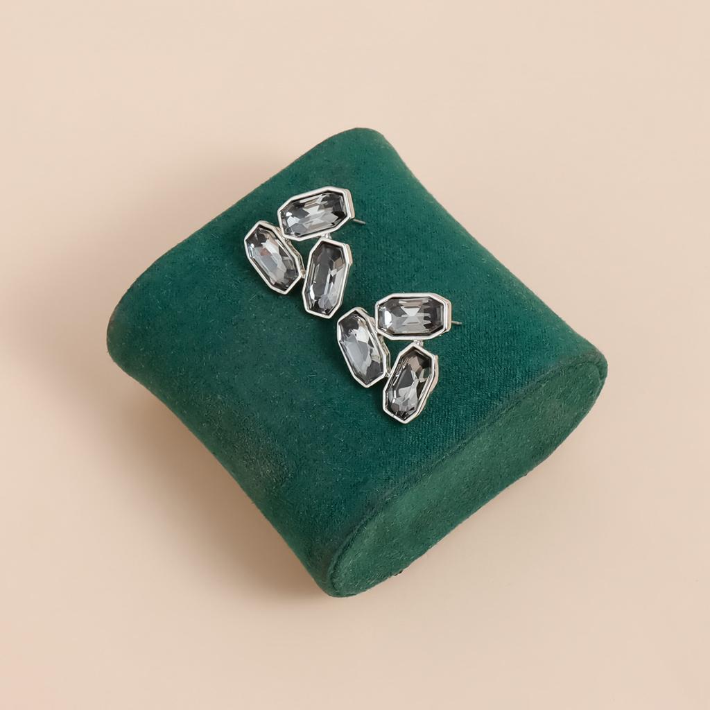 Safe Nontoxic Geometric Symmetrical Ear Studs in Zinc Alloy Ensuring All Day Comfort Without Irritation for Various Uses