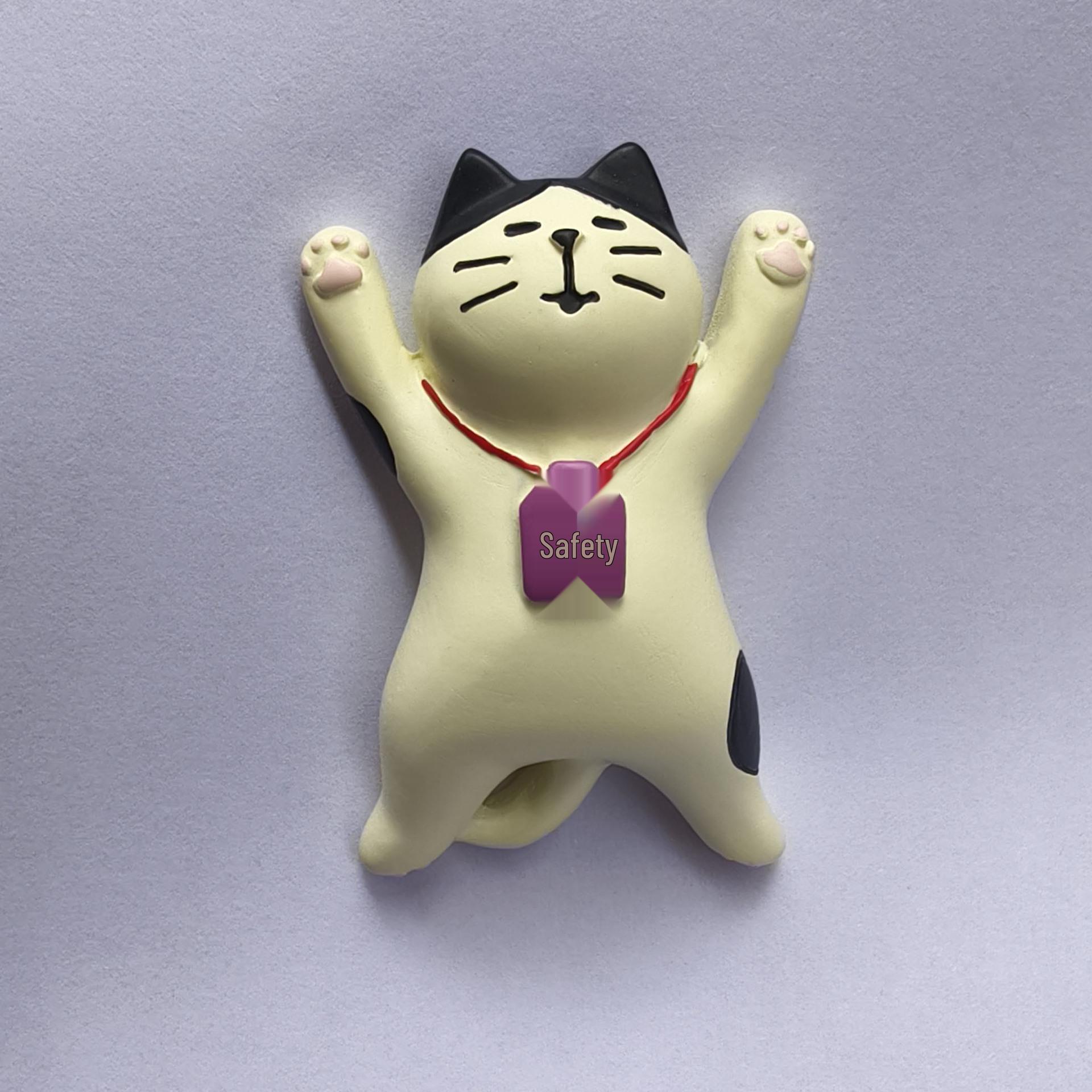 Japanese Zakka Cat Bookshelf Ornament - Frog & Fox Hall Bookstore Series, Handmade