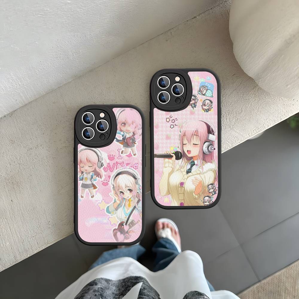S-sUPER SONICO Phone Case Hard Leather For IPhone 16 15 14 13 Mini 11 12 Pro Max Plus Fundas