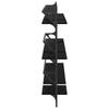 Wall Shelf Set 6 pcs Black Oak Effect 100 x 25 x 30 cm