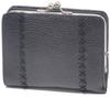 KANSAI YAMAMOTO Bifold Wallet with Clasp Women's Closure, MJ-4505 (Black)
