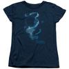 Fantastic Beasts 2 Newt Silhouette Womens T Shirt Navy Blue