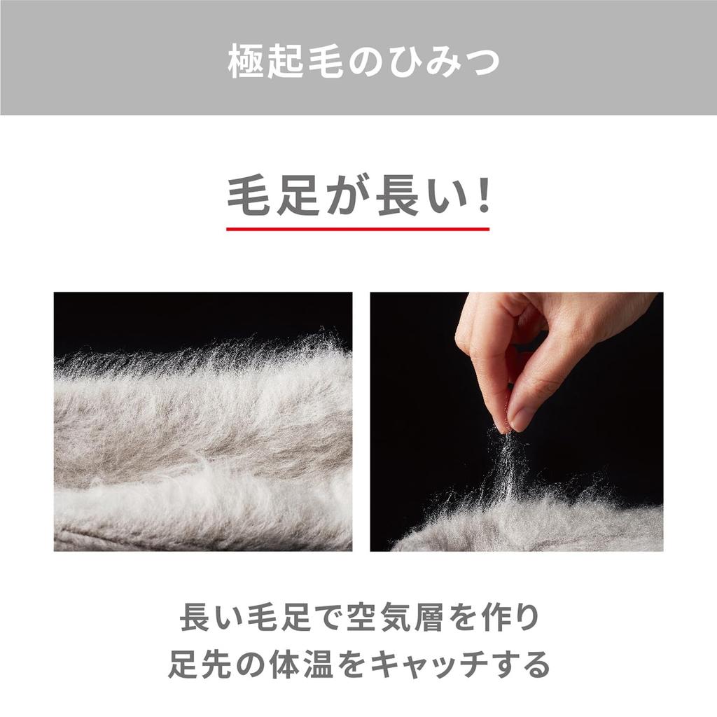 [Thermos] &ONDO Warm Fleece Lined Room Socks, Mid-Length, 22-25cm, Black - Thermal Insulation for Winter Cold Protection, Warm Cozy Socks