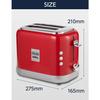 De'Longhi Pop-up Toaster kMix TCX752J-RD Toast Bread Can be baked on one side Cuts 5 to 10 slices 5 levels of grillage adjustment Grille check functio