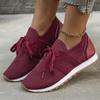 Rimocy Breathable Knitting Sneakers for Women 2024 Spring Shallow Non-Slip Flats Woman Comfort Flat Heels Casual Walking Shoes