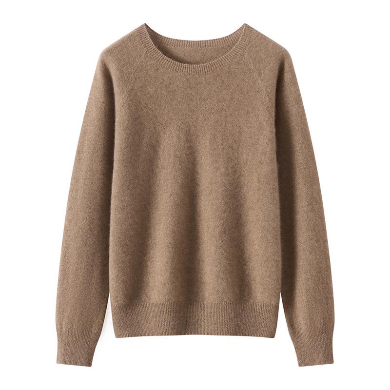 Autumn Winter Cashmere Knit Base Layer: Soft, Comfortable, Versatile Solid Color Pullover