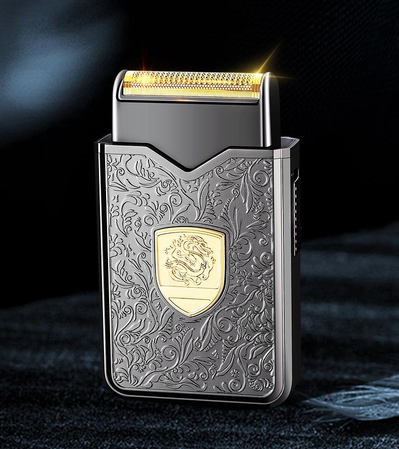 Retro Men's Electric Razor: New Model, Stainless Steel, Floating Blades, Water Washable