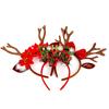 Adorable Christmas Antler Headband Cute Plush Party Decoration With Sequins
