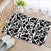 1pc Cow Animal Print Bathroom Absorbent Mats Anti-Slip Mats Home Decor Supplies Carpets Home Kitchen Floor Mats