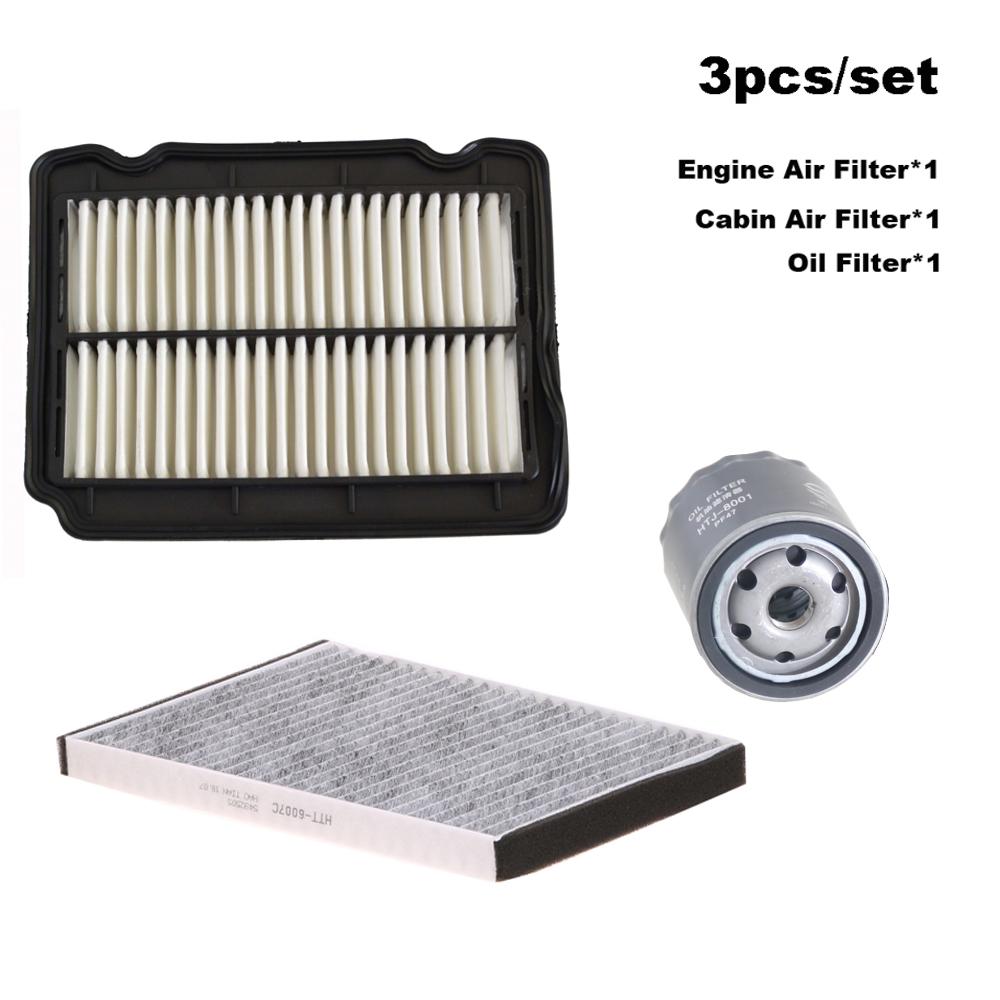 3pcs Filter Set Enigne Cabin Air Oil Filter For Chevrolet Aveo 2005-2010 1.4L/LOVA 2006-2011 1.6L 1444FP 1444.EL C35110