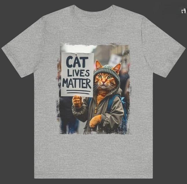 

Womens Cat Lives Matter Meme TShirt Unisex Oversized Tee Cotton Streetwear Loose Short Sleeve The Summer Harajuku ONeck Couple S
