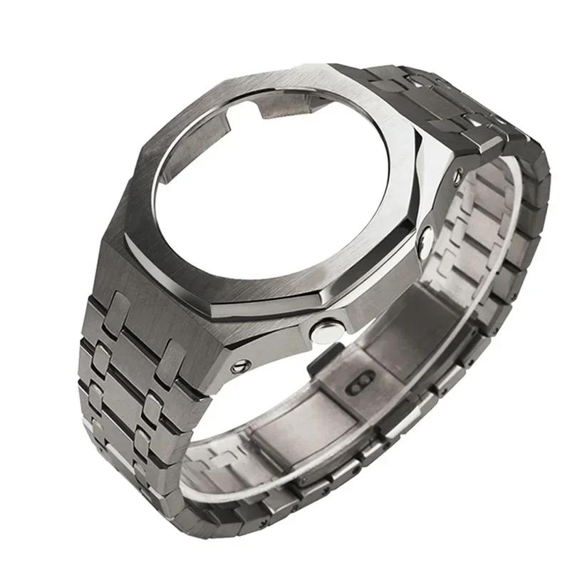 GA2100 Modification Kit Solid Stainless Steel Watch Case Strap For Casio G-SHOCK GA-2100 GMA-S2100 GM-2100 men Metal Wrist Band