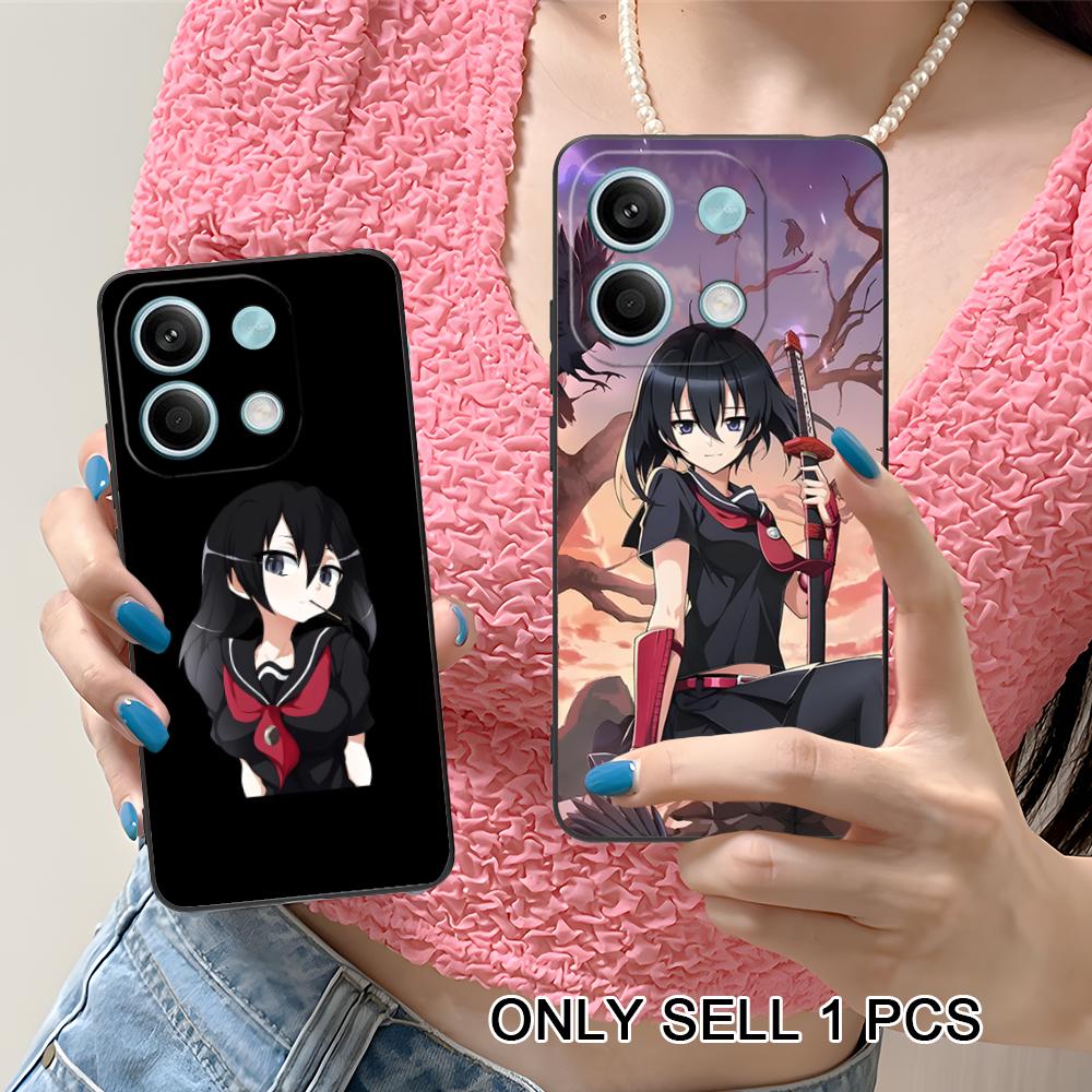 Akame Kurome Matte TPU Mobile Phone Case for Xiaomi Redmi Note 14 13 12 11 S Pro Plus 4G 5G Colorful Printing Cover