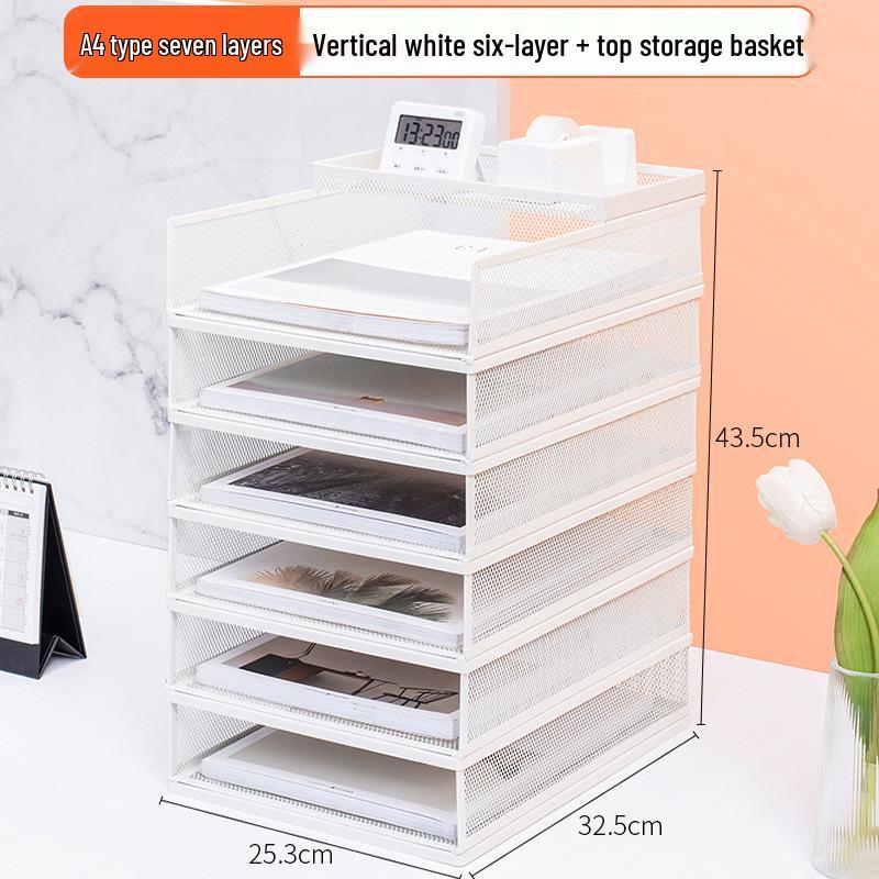 A3A4 Metal File Holder & Multi-layer Office Storage Rack