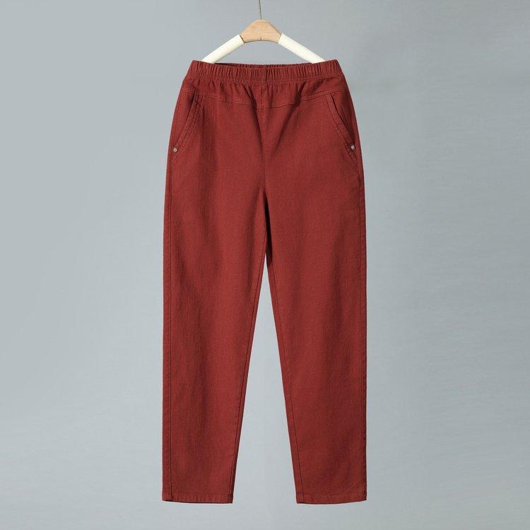 Mother s Pants Spring Autumn Summer Autumn and Winter Middle-aged and Elderly Women s Pants Cotton Pure Cotton Women s Loose Casual Pants L